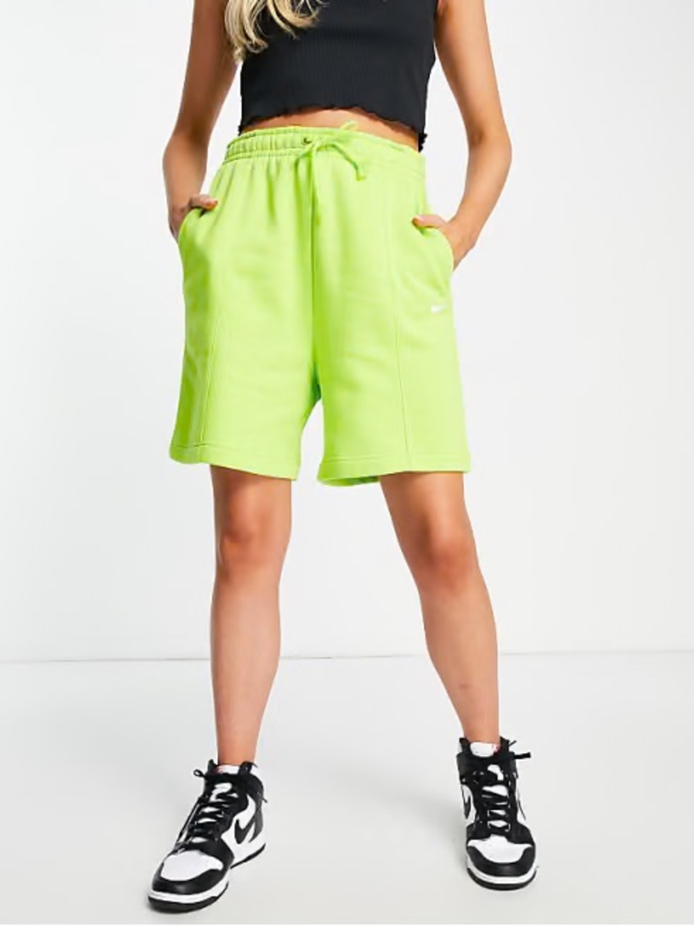 NIKE High-Waist Athletic Fleece Shorts